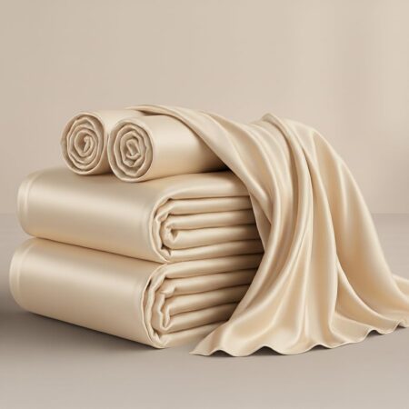 Ivory White 4-Piece Silk Bedding Set