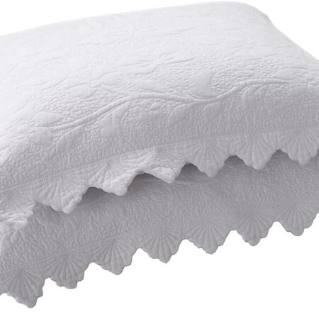 White Quilted Vintage Pillowcase