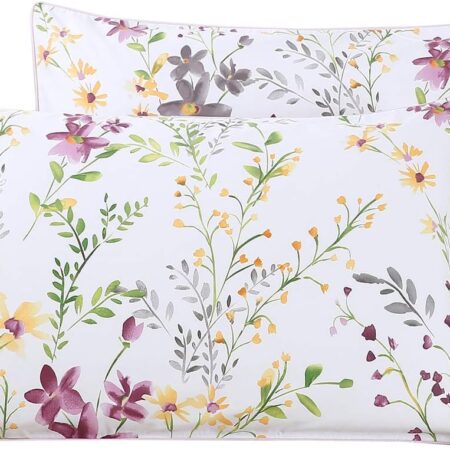 Garden Print Cotton Pillowcase