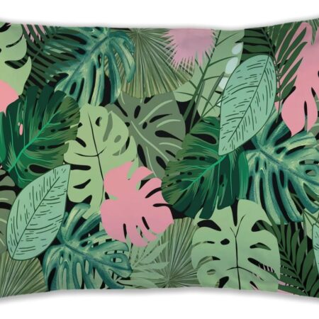Monstera Leaf Print Pillowcase