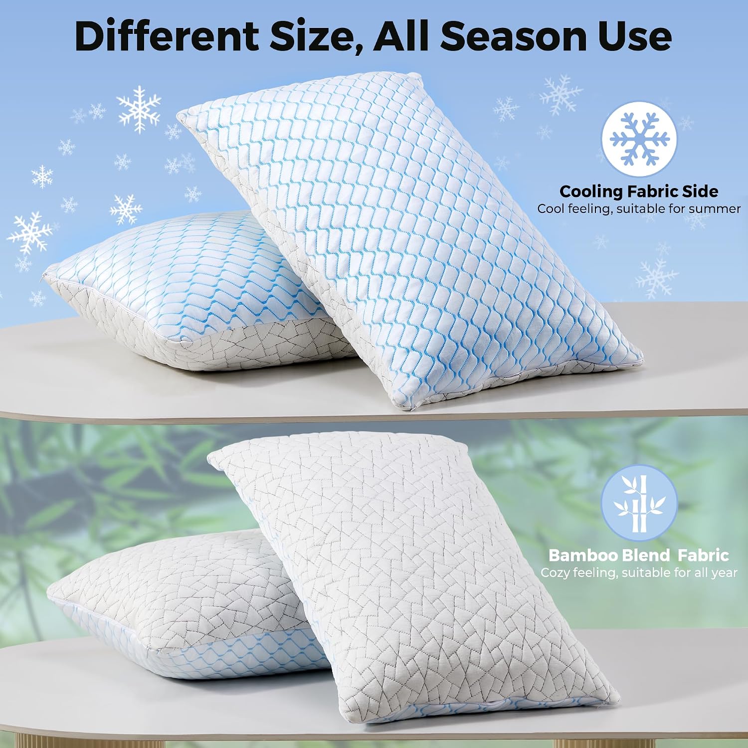 Large Adjustable Memory Foam Pillow - Image 2